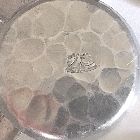 7 Vintage Hand Forged Aluminum Coasters Fruits Pattern Design MCM - Picture 2 of 2